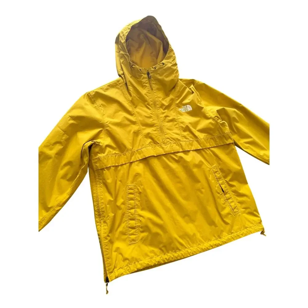The North Face Yellow Windbreaker Jacket Men's M Half Zip Hooded